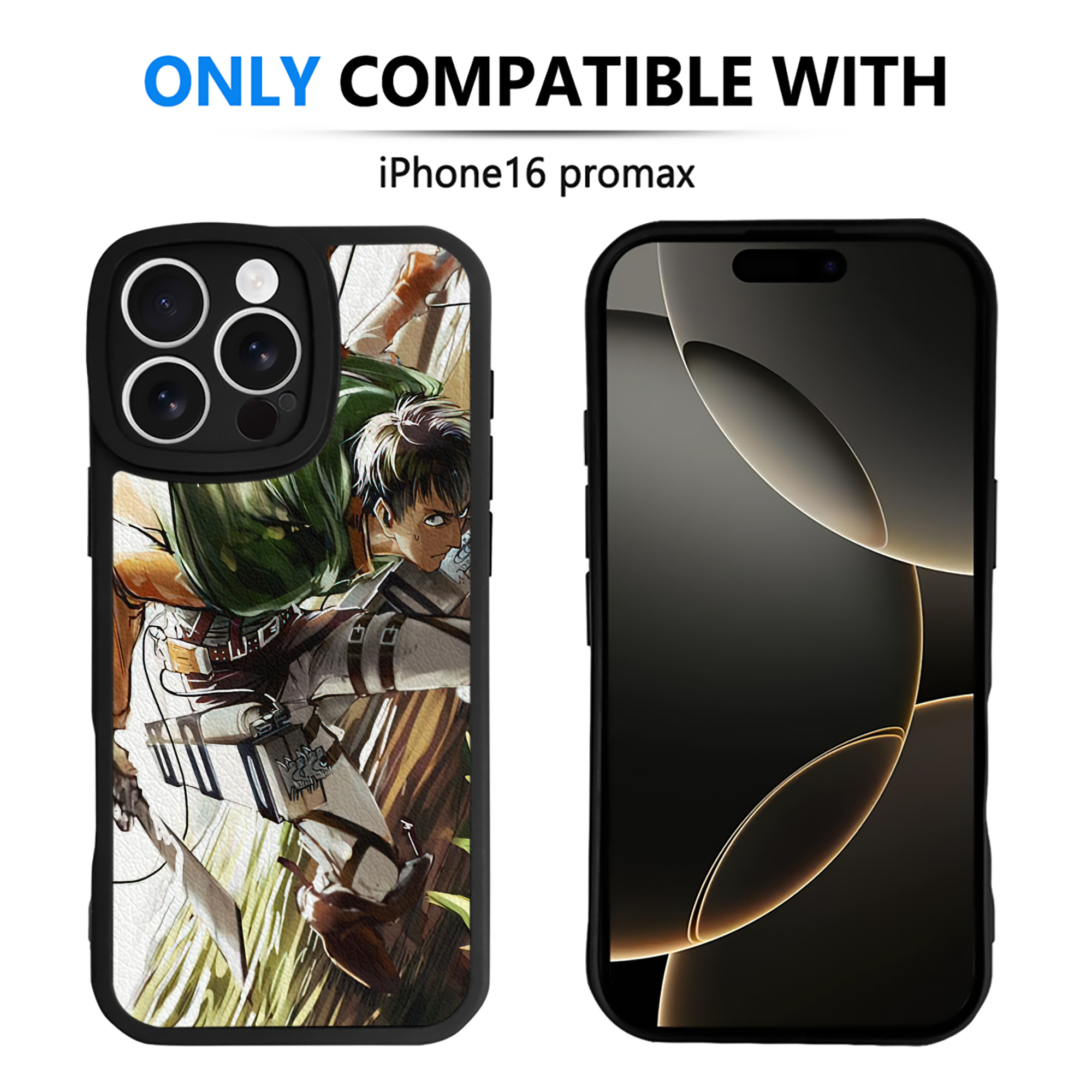 （画像用） 進撃の巨人 Attack on Titan 【iPhone 16シリーズ対応】シリコンスマホケース（レザー調） 材質：シリコン